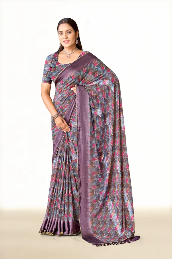 Purple_Digital_Printed_Silk_Saree_With_Geometric_Pattern