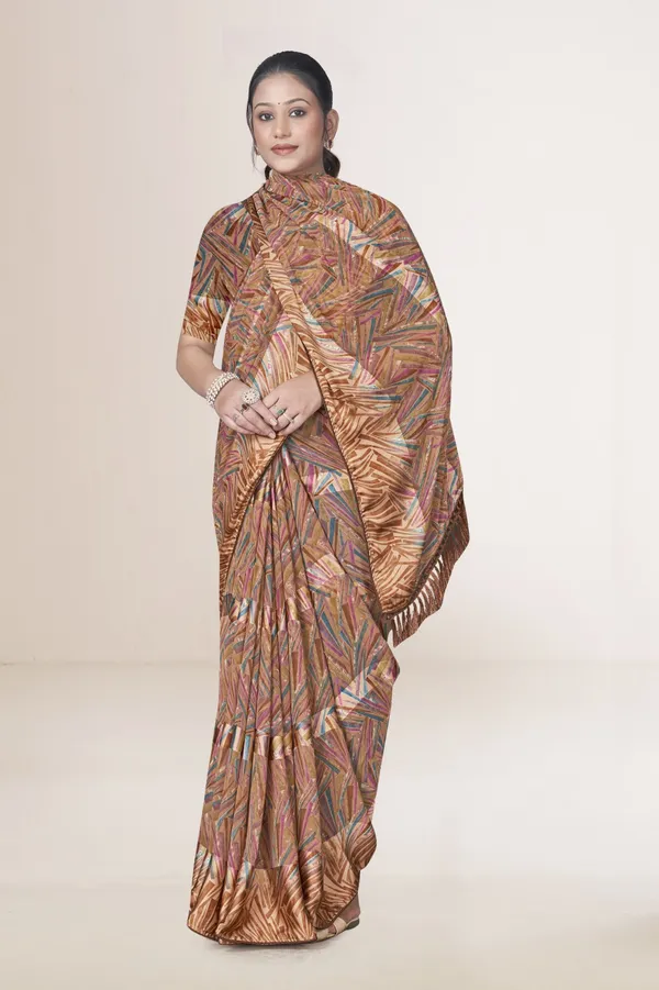 Multicolor_Printed_Saree_With_Golden_Border