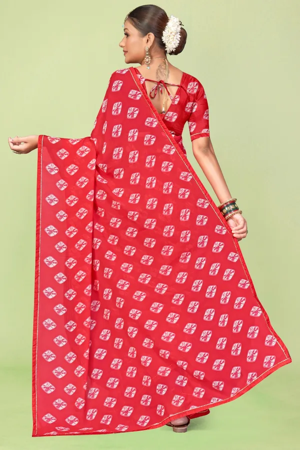 Red_Bandhani_Print_Saree_With_White_Motifs
