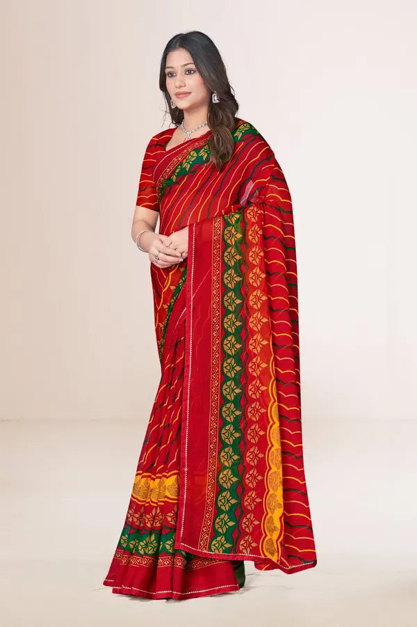 Traditional_Red_Bandhani_Print_Saree_With_Embroidered_Border