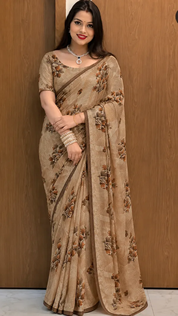 Mocha_Blossom_Saree