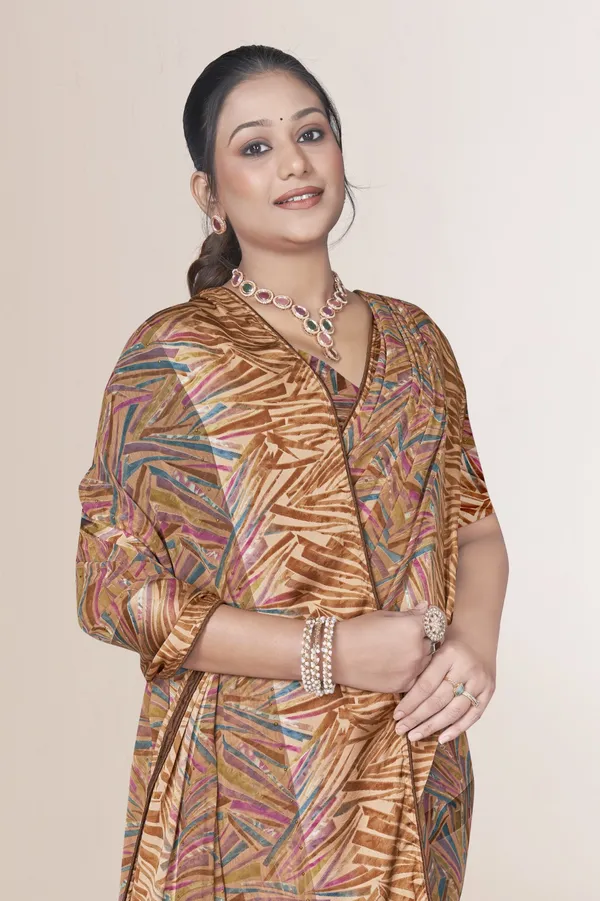 Multicolor_Printed_Saree_With_Golden_Border