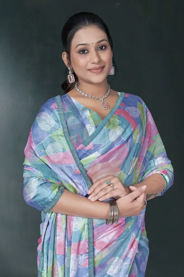 Multicolor_Watercolor_Print_Saree_With_Blouse