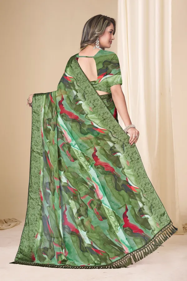Green_Camouflage_Print_Saree_With_Red_Accents