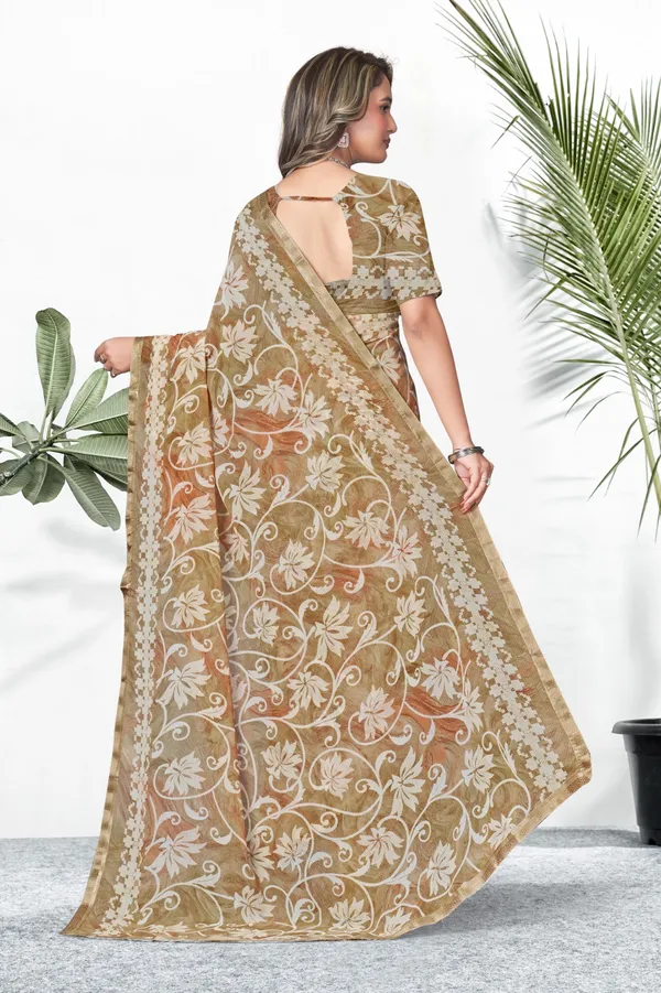 Elegant_Floral_Print_Saree_In_Beige_And_Gold_Tones