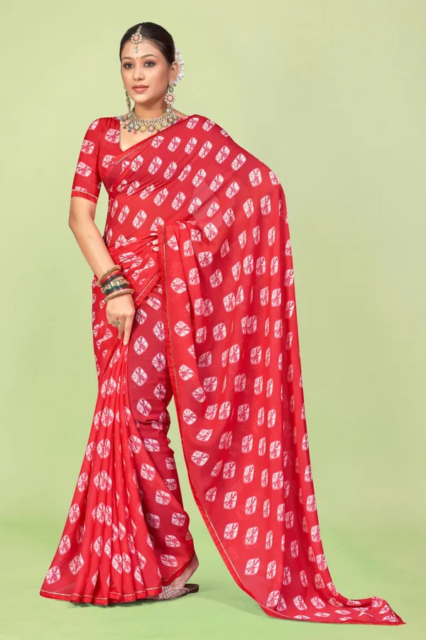 Red_Bandhani_Print_Saree_With_White_Motifs