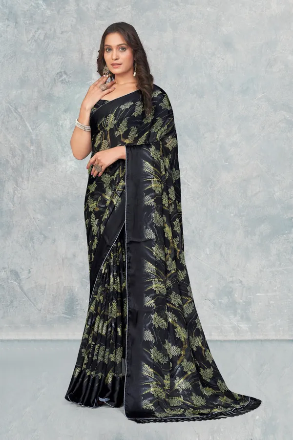 Black_Saree_With_Golden_Floral_Embroidery