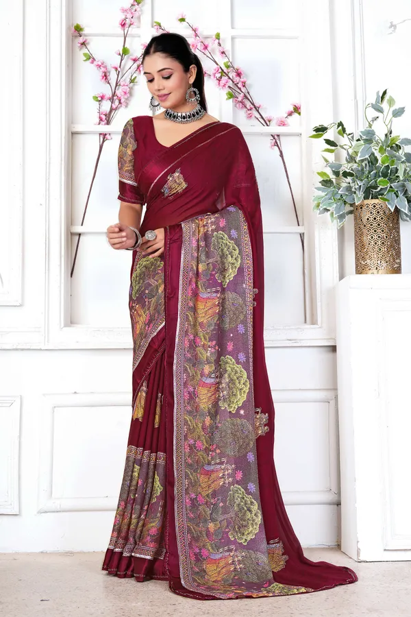 Royal_Maroon_Rang_Mahal_Siroski_Printed_Saree