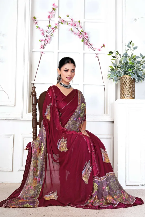 Royal_Maroon_Rang_Mahal_Siroski_Printed_Saree