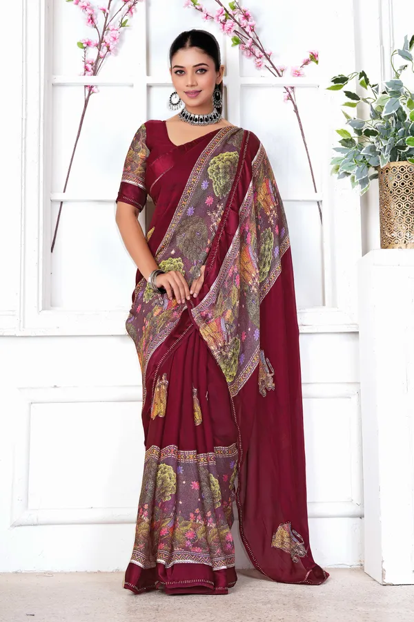 Royal_Maroon_Rang_Mahal_Siroski_Printed_Saree