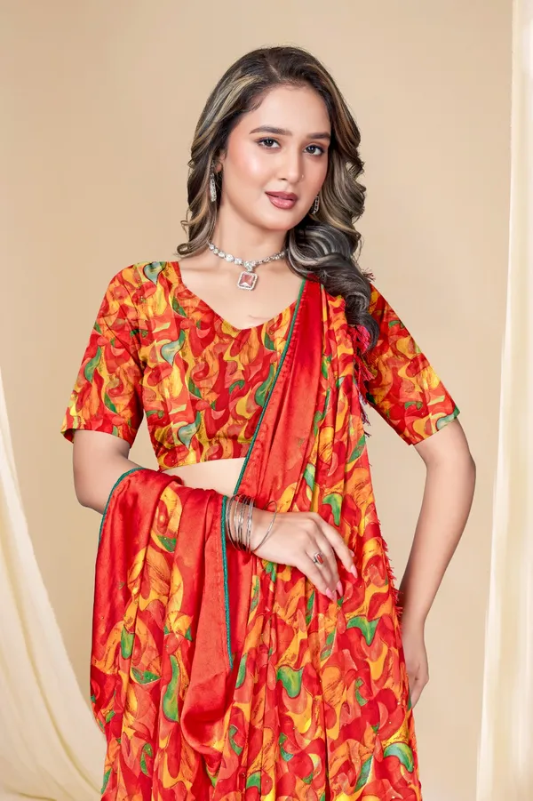 Vibrant_Red_Printed_Silk_Saree_With_Multicolor_Floral_Design