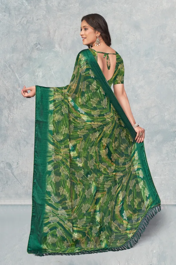 Green_Banarasi_Silk_Saree_With_Golden_Floral_Weaving