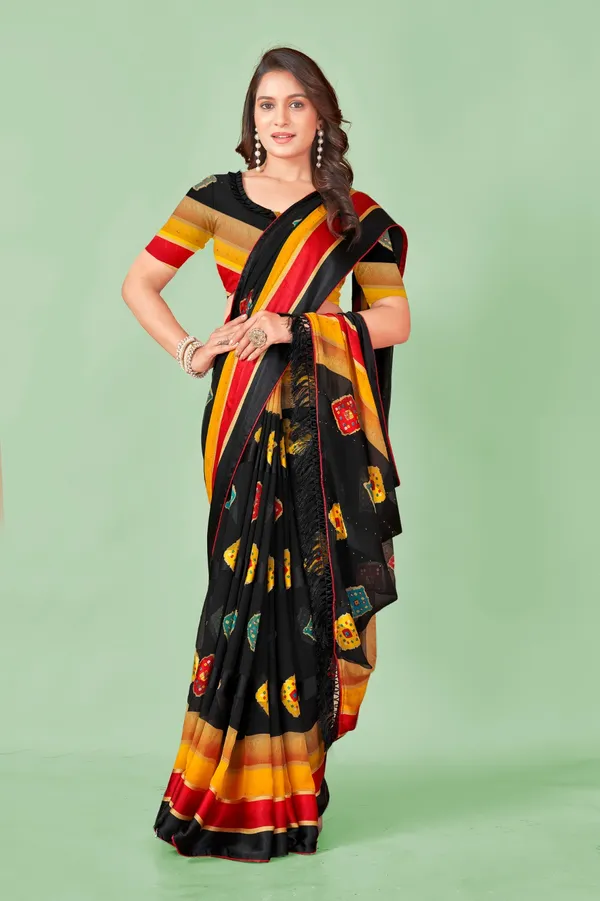 Multicolour_Cotton_Silk_Saree_With_Colorful_Striped_Border_And_Embellished_Motifs