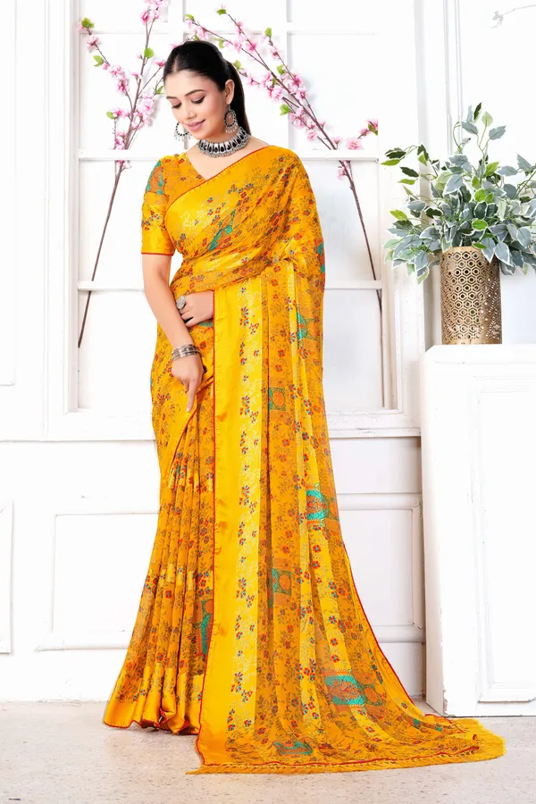 Sunshine_Mustard_Floral_Print_Saree