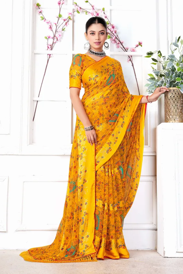 Sunshine_Mustard_Floral_Print_Saree
