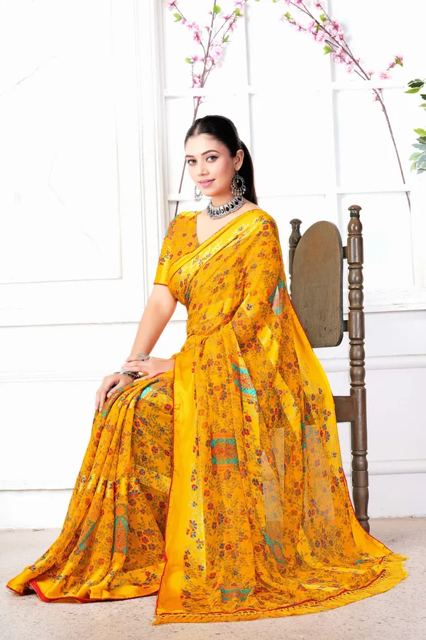 Sunshine_Mustard_Floral_Print_Saree