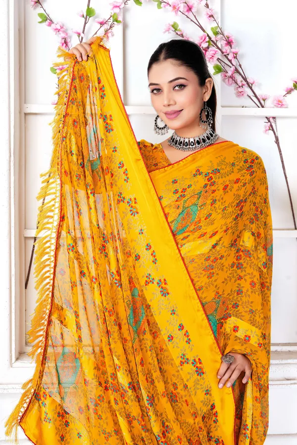 Sunshine_Mustard_Floral_Print_Saree