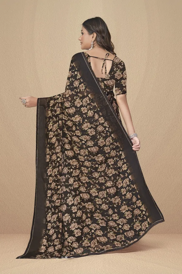 Black_Floral_Print_Saree_With_Blouse