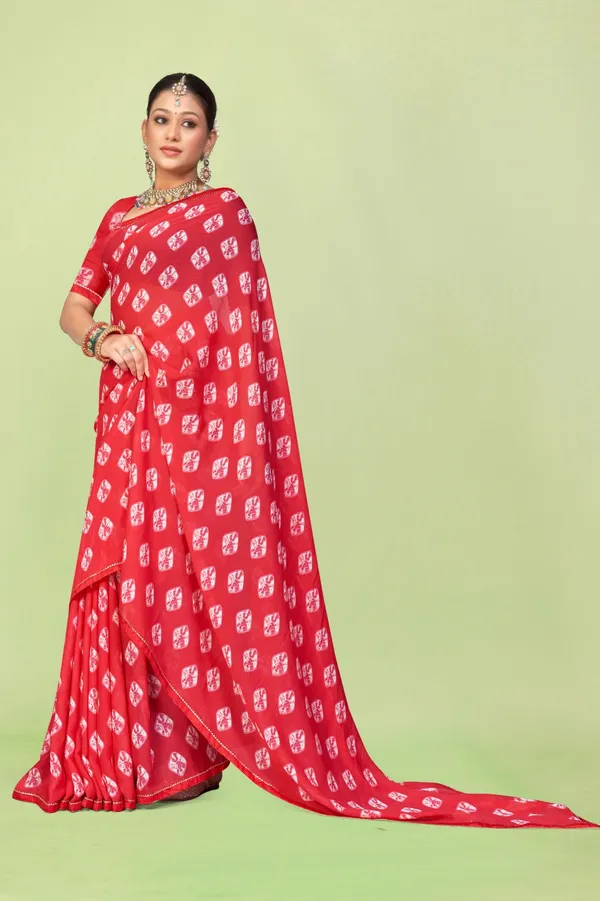 Red_Bandhani_Print_Saree_With_White_Motifs