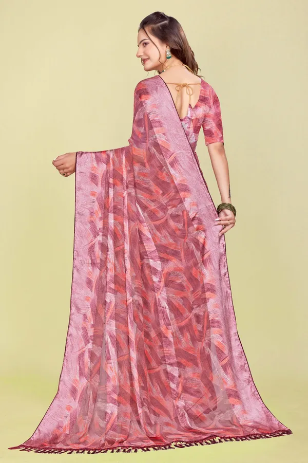 Pink_Abstract_Print_Saree_With_Tasseled_Border
