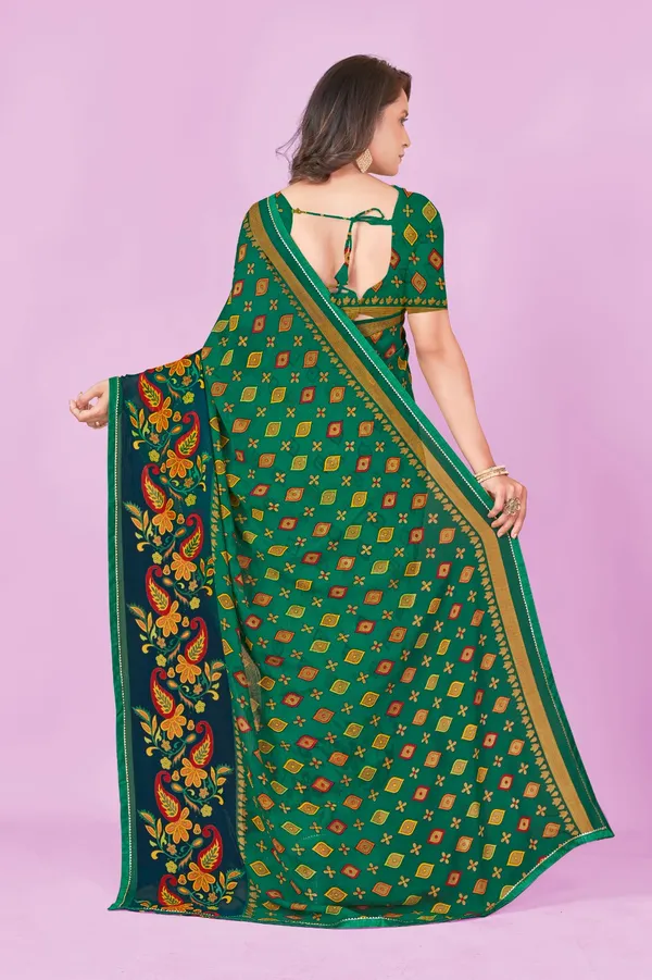 Green_Embroidered_Floral_Saree_With_Contrast_Border
