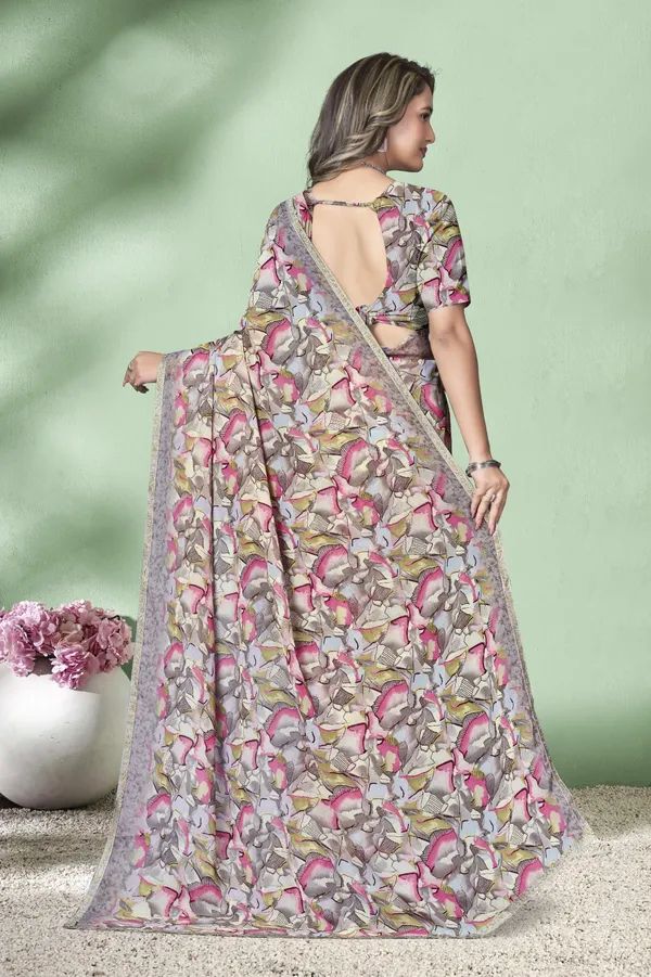 Floral_Print_Georgette_Saree_With_Blouse_Piece
