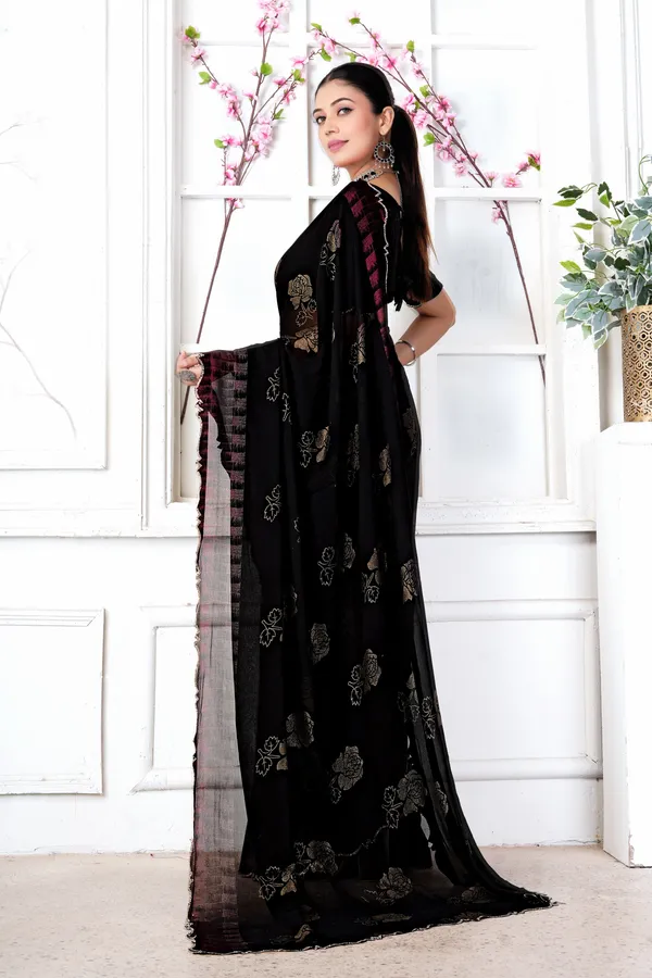 Pure_Black_Saree