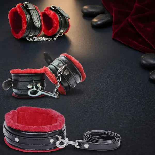 Premium_Adjustable_Wrist_Ankle_Cuffs_Set_With_Soft_Fur_Lining_And_Chain_Strap_For_Couples_Role_Play_Accessories_Pack_Of_4