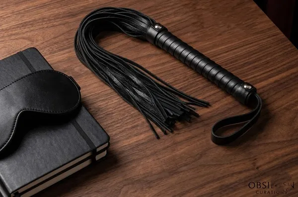 21_In_Synthetic_Leather_Flogger_With_Wooden_Handle_For_Costume_Dress_Party_And_Games_Black_Adult_Pack_Of_1