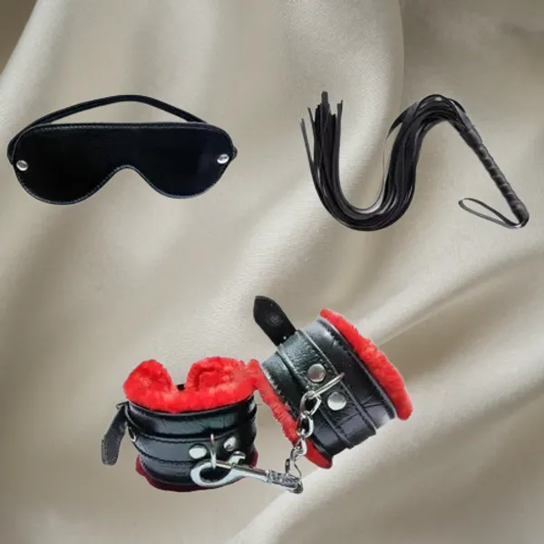 Adjustable_Handcuff_Couple_Kit_Black_3_Pcs_Combo_Set_With_Cuffs_Flogger_Eye_Mask_Pack_Of_3