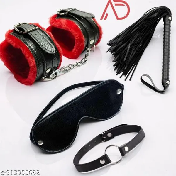 Premium_Leather_Wrist_Cuffs_Set_With_Blindfold_Costume_Accessories_Kit_For_Fashion_Roleplay_Props_Pack_Of_4