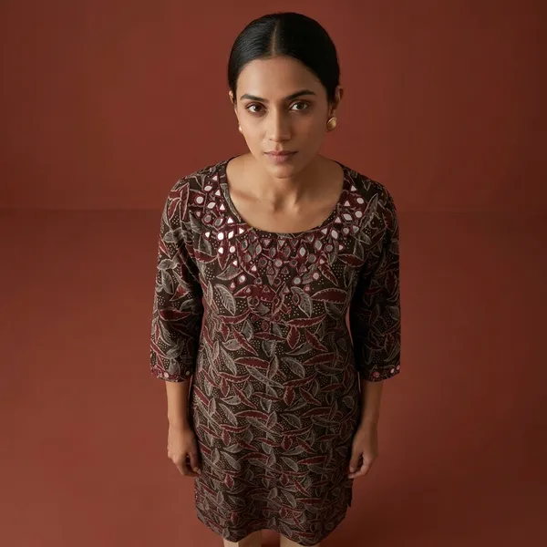 Brown_Printed_Cotton_Straight_Kurta_for_Women