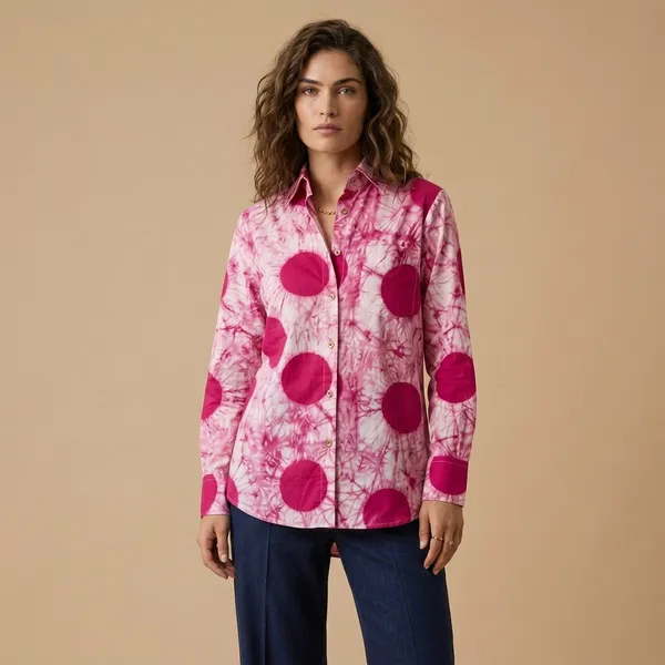 Pink_Tie-Dye_Polka_Dot_Full_Sleeve_Shirt_for_Women