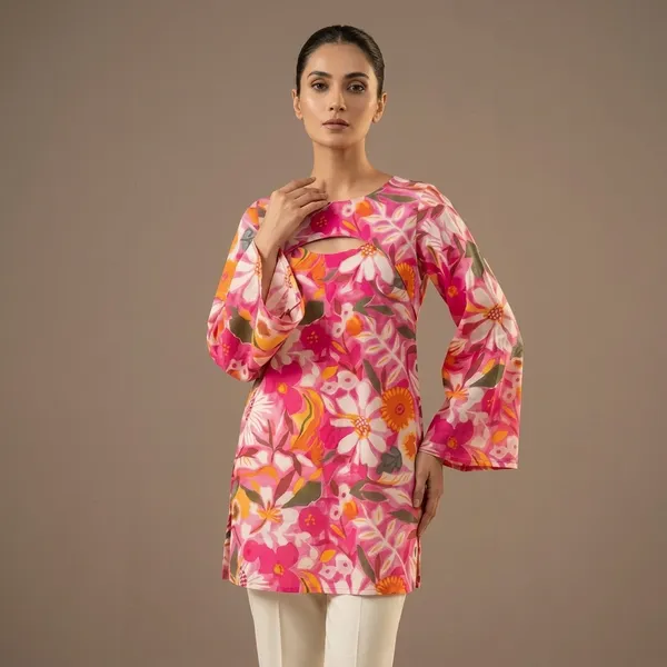 Pink_Floral_Print_Long_Sleeve_Tunic_for_Women