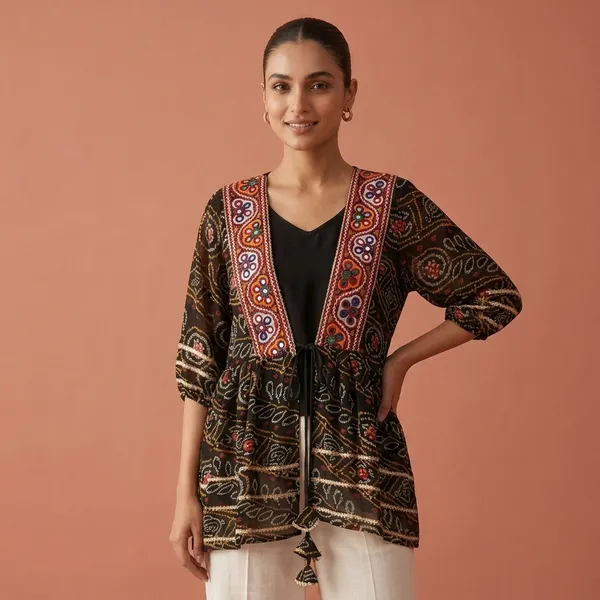 Black_Multicolor_Embroidered_Open_Front_Jacket_for_Women