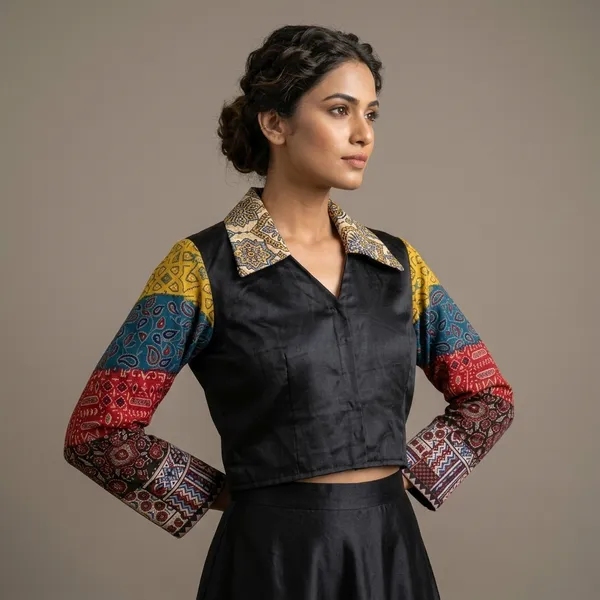Black_Satin_Crop_Jacket_with_Printed_Sleeves_for_Women