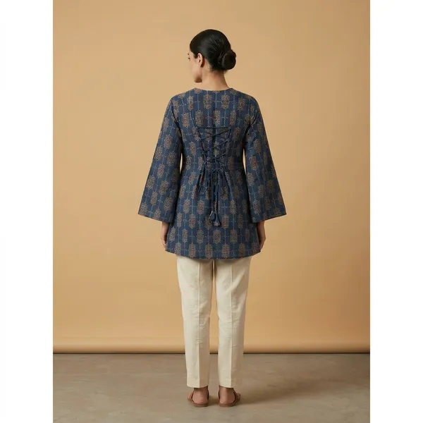 Blue_Printed_Cotton_Bell_Sleeve_Tunic_Top_for_Women