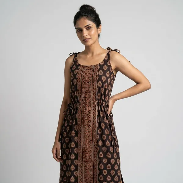Black_Brown_Cotton_Sleeveless_Printed_Maxi_Dress_for_Women