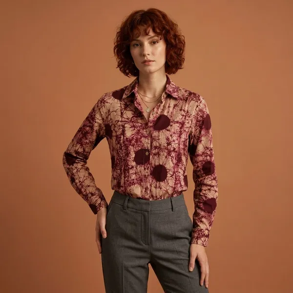 Maroon_Abstract_Print_Collared_Shirt_for_Women