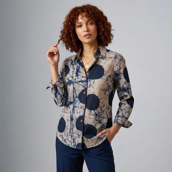 Navy_Blue_Abstract_Print_Collared_Shirt_for_Women