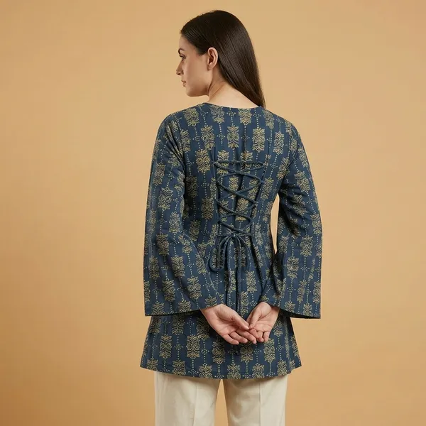 Navy_Blue_Printed_Cotton_A-Line_Tunic_Top_for_Women