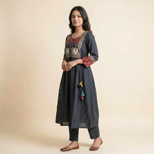 Black_Cotton_Embroidered_Anarkali_Kurta_Set_for_Women