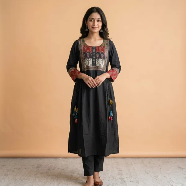 Black_Cotton_Embroidered_Anarkali_Kurta_Set_for_Women