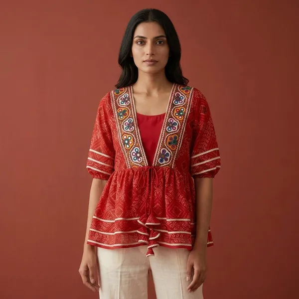 Red_Embroidered_Ethnic_Bandhani_Top_for_Women