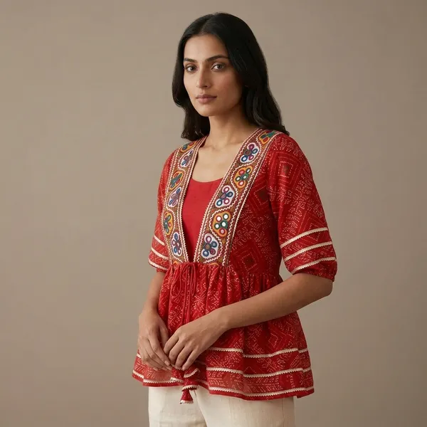 Red_Embroidered_Ethnic_Bandhani_Top_for_Women