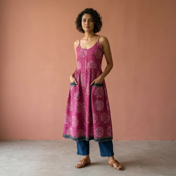 Pink_Printed_Sleeveless_Anarkali_Kurta_With_Pockets_For_Women