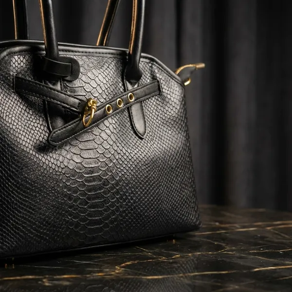 Black_Textured_Gold_Hardware_Handbag