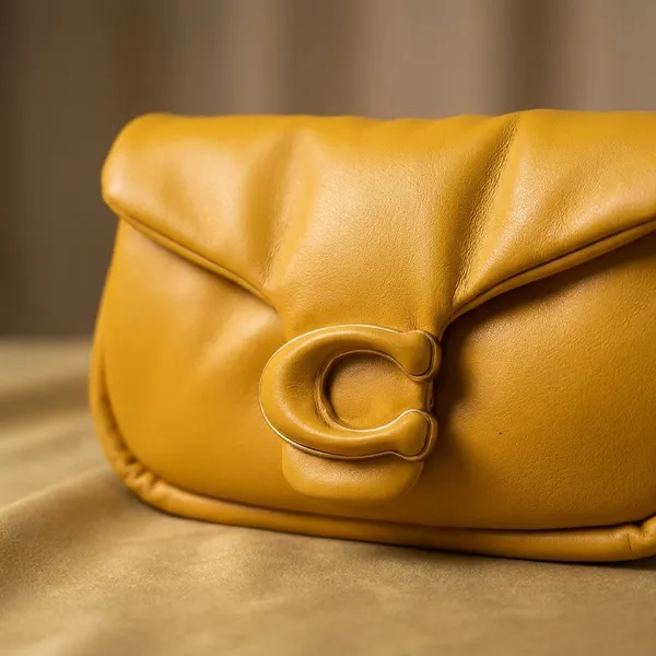 Yellow_C-Logo_Soft_Clutch_Bag