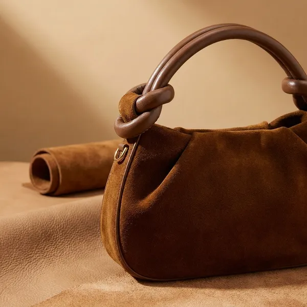 Olive_Suede_Mini_Handbag_With_Wooden_Handle
