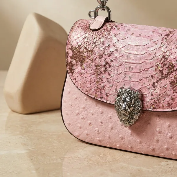 Pink_Python_Embossed_Owl_Clasp_Satchel_Bag